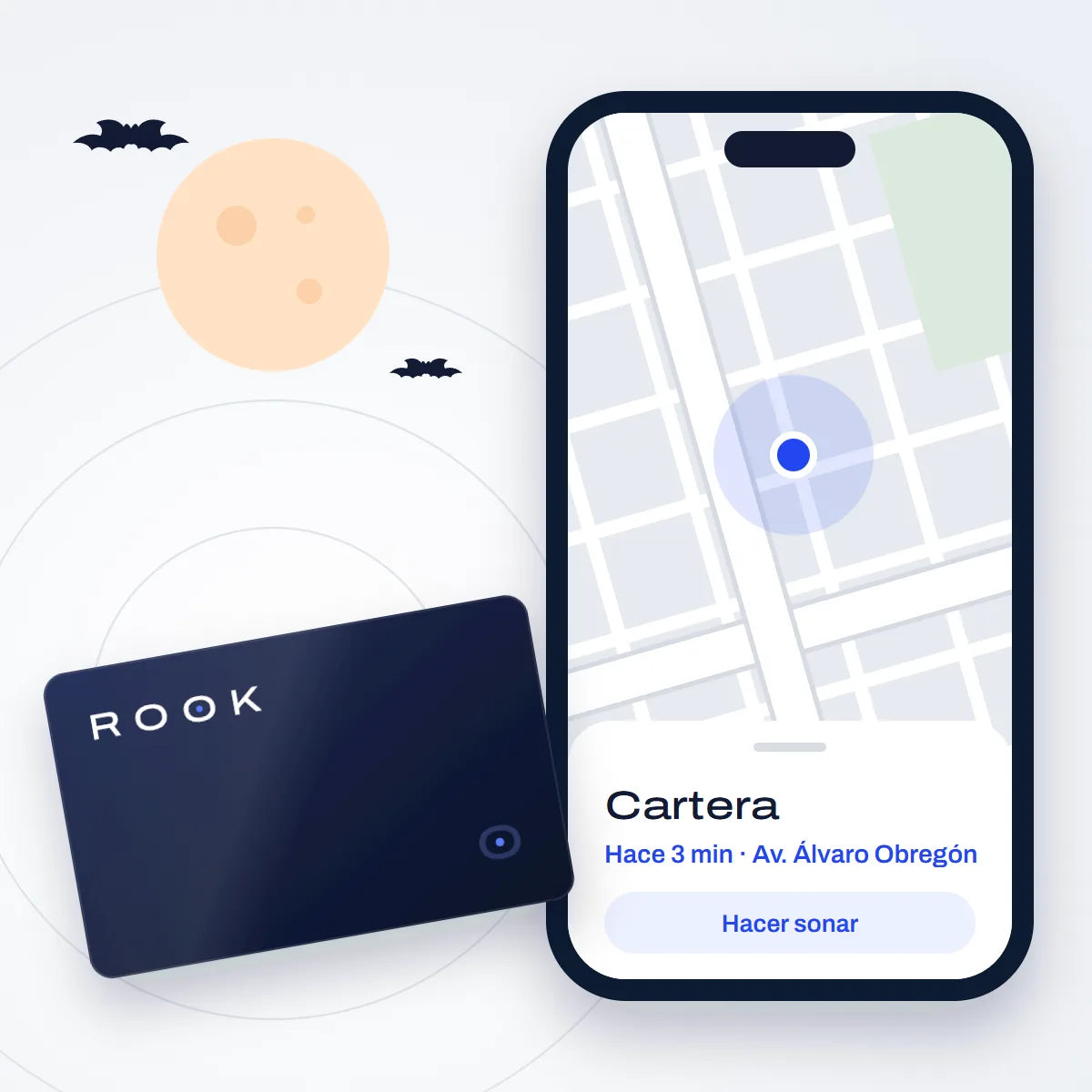 La tarjeta Rook y tu cartera en el mapa del celular